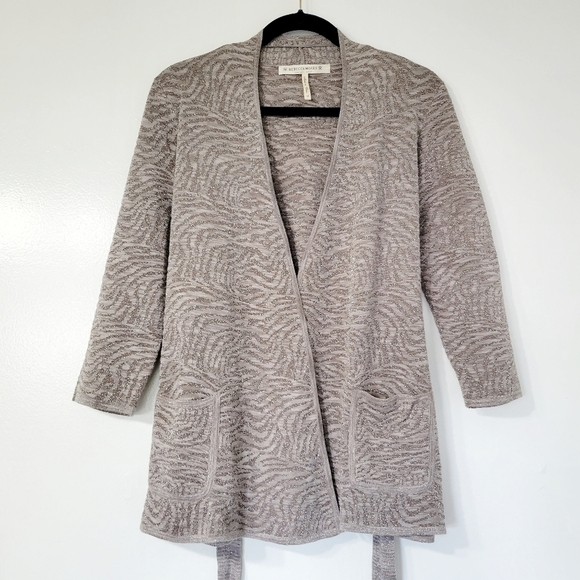 Rebecca Moses Kimono Style Animal Print Metallic Cardigan Size M - Picture 1 of 10
